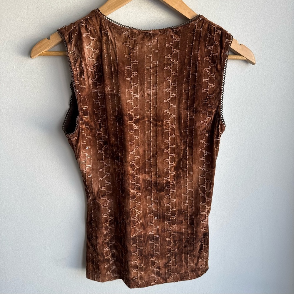 Vintage Y2K Mariposa Babydoll Lace Trim Top Size S Fairy Grunge Sequin Tank EUC - Picture 7 of 11